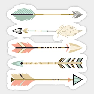 Boho Feather Arrows Stack Sticker